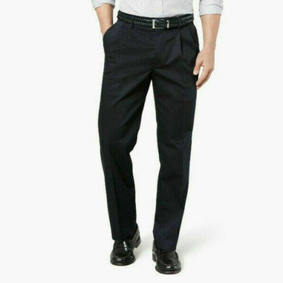 Dockers Other - Dockers Men's Iron Free Black Khaki Pleated Pants